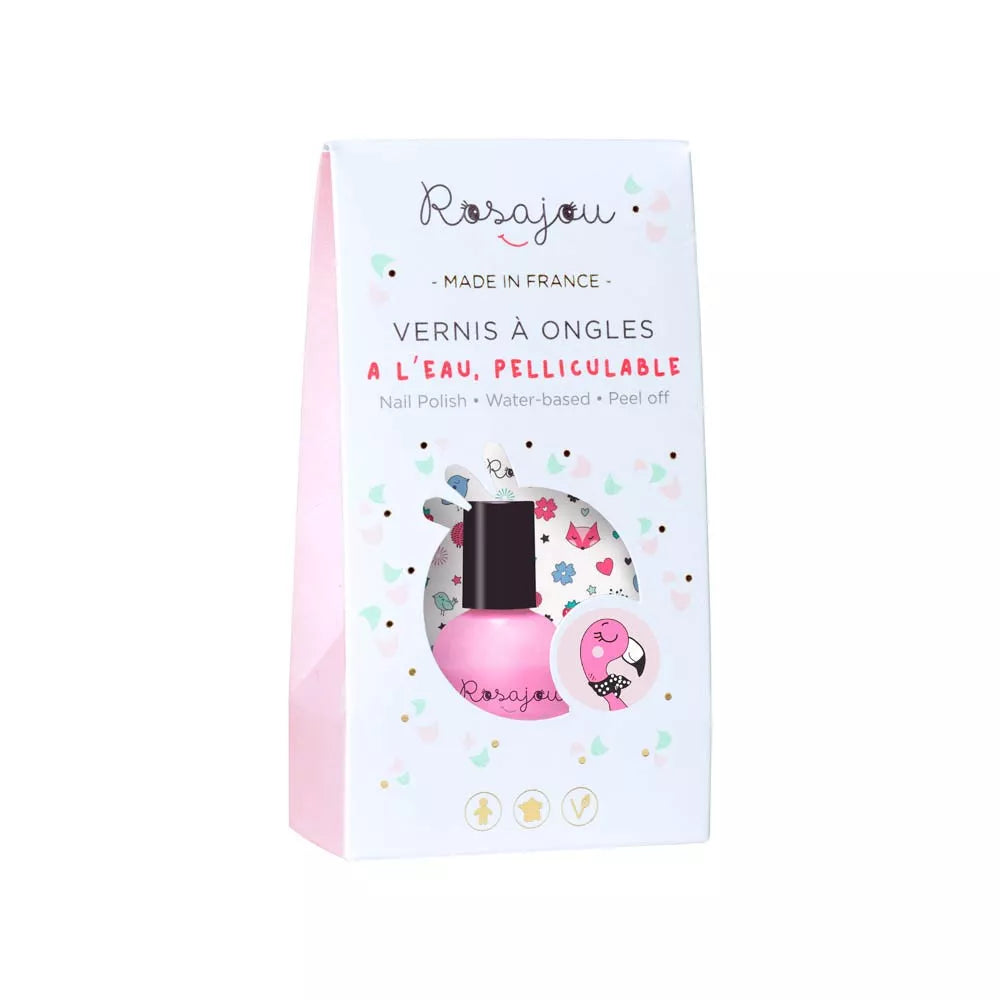 Vernis à ongles à l'eau et pelliculable "flamingo"