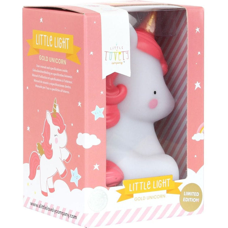 Mini Veilleuse Licorne Or Edition limitée - A LITTLE LOVELY COMPANY