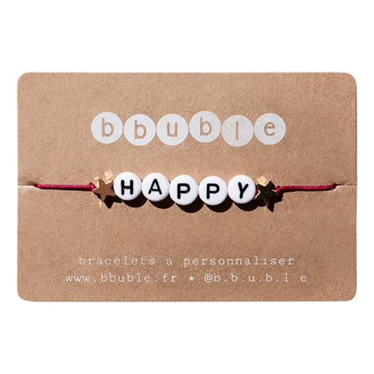 Bracelet enfant iconique "☆happy☆"