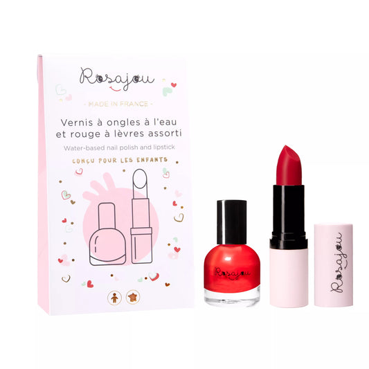 Duo Rouge à lèvres et vernis à l'eau assorti rouge "Madame"