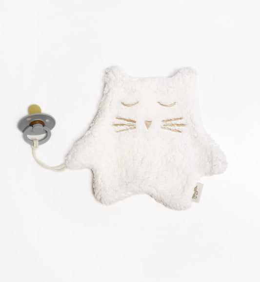 Attache sucette doudou chat bouclette